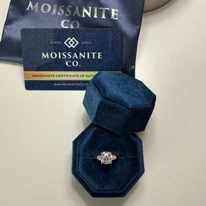 Moissanite Co 1.8ct Cushion Cut 14k Ring